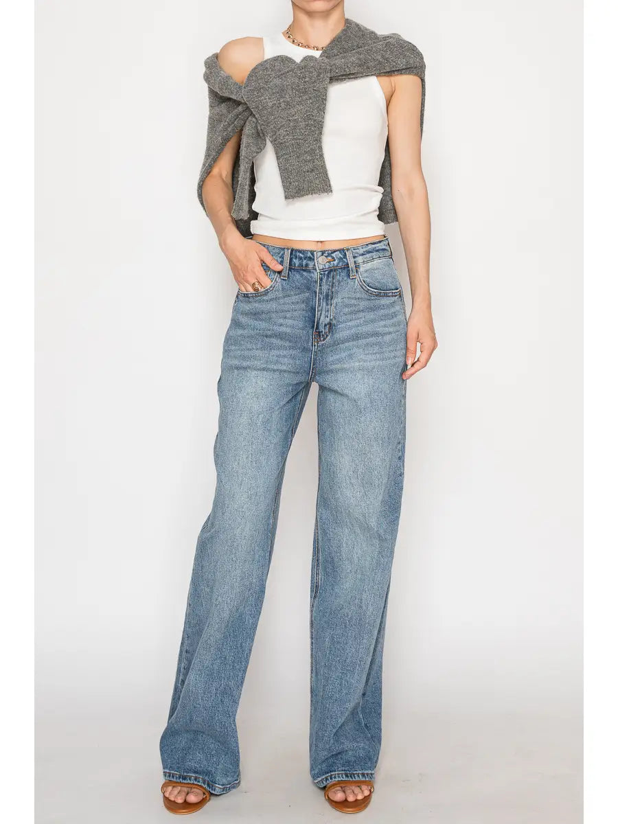 Artemis Vintage High Rise Straight Leg Jeans