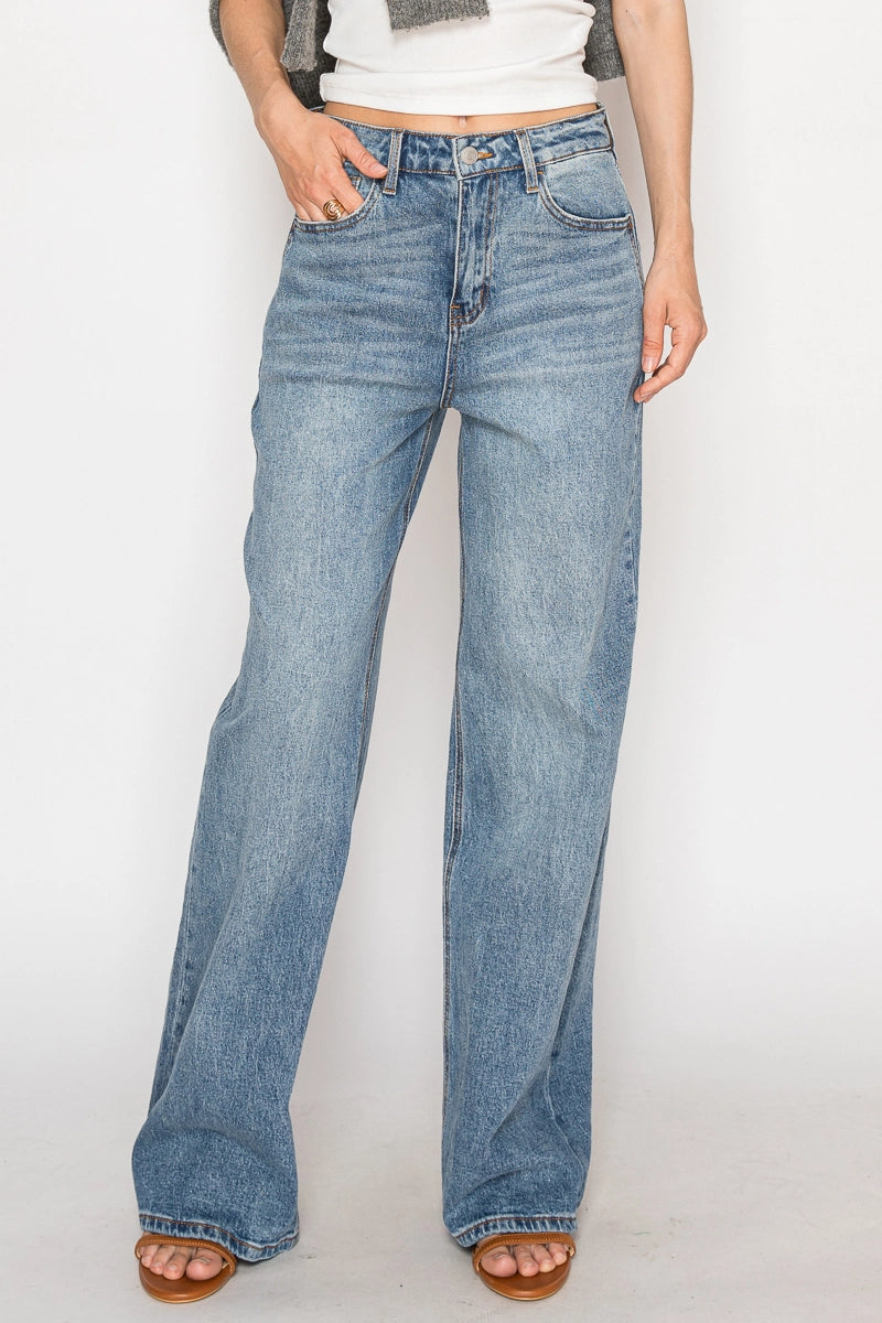 Artemis Vintage High Rise Straight Leg Jeans